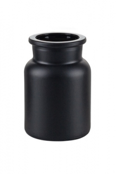 Korkenglas 150 ml schwarz beschichtet rund  Lieferung ohne Kork, bei Bedarf bitte separat bestellen!